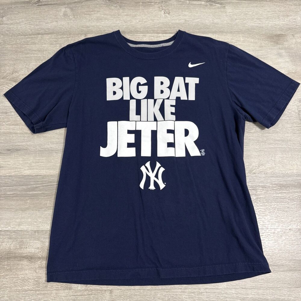 Derek Jeter Shirt New York Yankees Nike Men's Blue Big Bat Like Jeter Tee XL